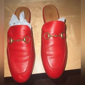 Gucci Princetown in Hibiscus Red